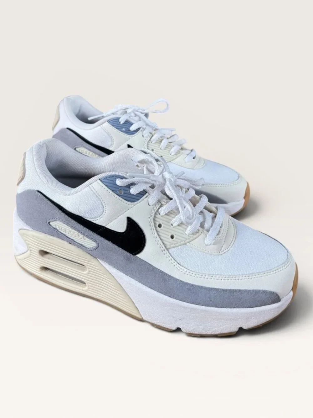 Nike Women’s Chunky Air Max 90 Futura Sneakers White Ashen Slate Orewood Brown